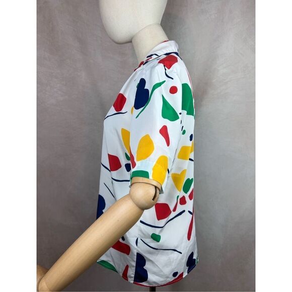 Vintage 1990s Notations Geometric Top Medium Large Abstract - Picture 4 of 7